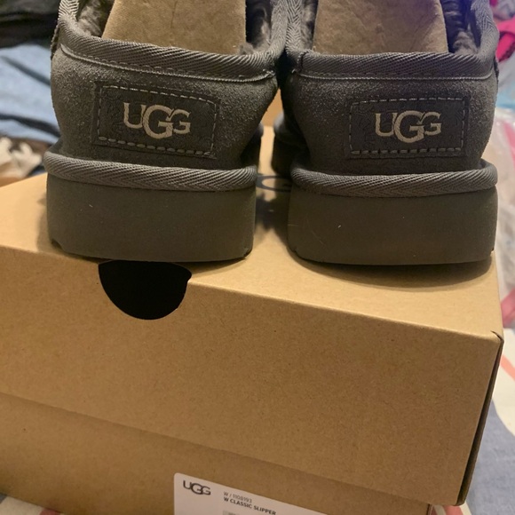 UGG Classic Gray Slippers - Picture 2 of 8